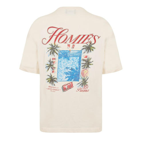 HOMIES MARBELLA - HOMIES PISCINA T-SHIRT BEIGE