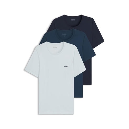 Boss - Mens BOSS Bodywear 3 Pack Premium Cotton T-Shirts - Crew Neck
