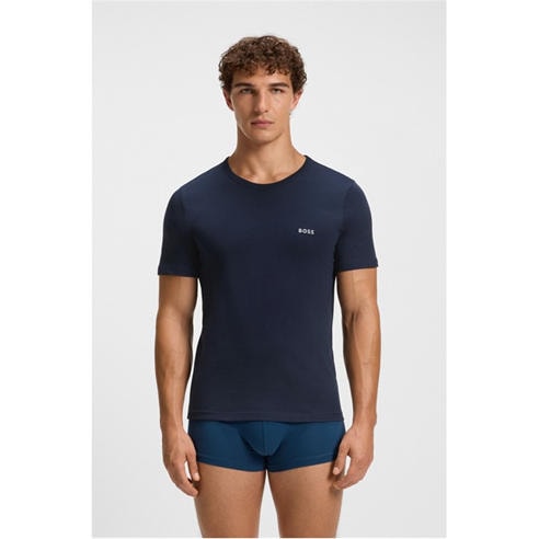 Boss - Mens BOSS Bodywear 3 Pack Premium Cotton T-Shirts - Crew Neck