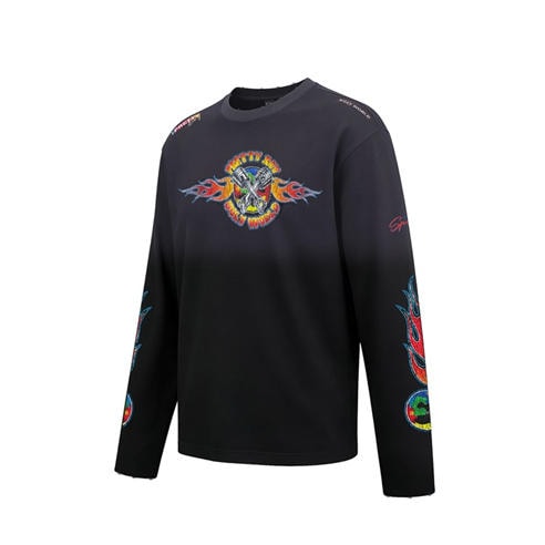 PRETTY BOY UGLY WORLD - PBUW Motor Wash Long Sleeve T-shirt Mens
