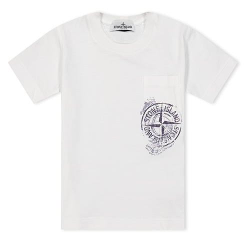 STONE ISLAND - Boys' Compass Print Cotton T-Shirt