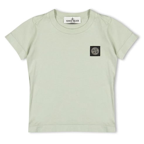 STONE ISLAND - Boys' Plain Cotton Badge Logo T-Shirt