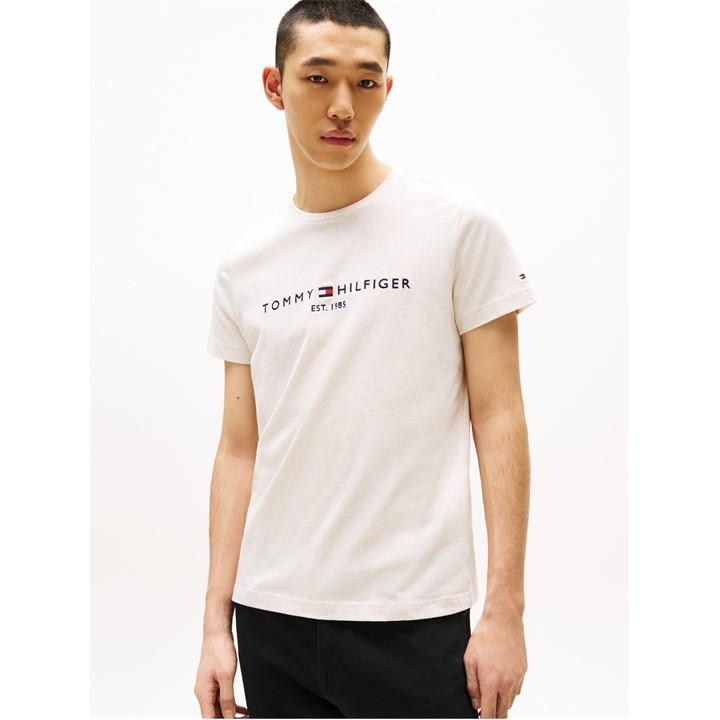 Tommy Hilfiger Men's Cream Short-Sleeved T-Shirt
