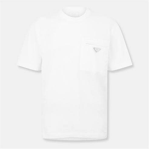 PRADA - Men'S Plain Cotton Badge Pocket T-Shirt