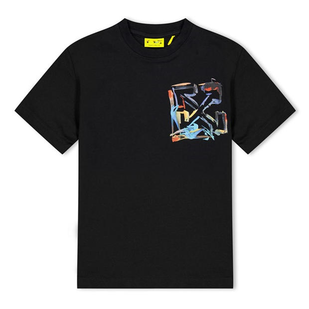 OFF WHITE Watercolour Arrow Print T-Shirt Juniors,Specials : American Fashion Style Bags On Sale
