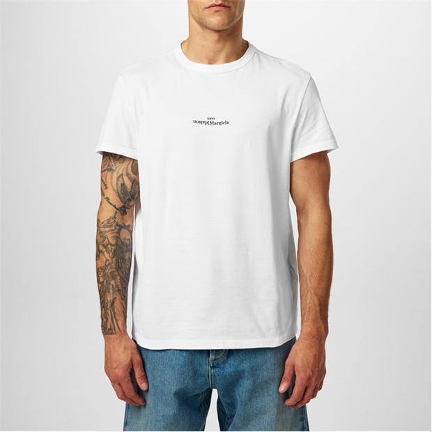 Black/White - MAISON MARGIELA - Distorted Logo T-Shirt