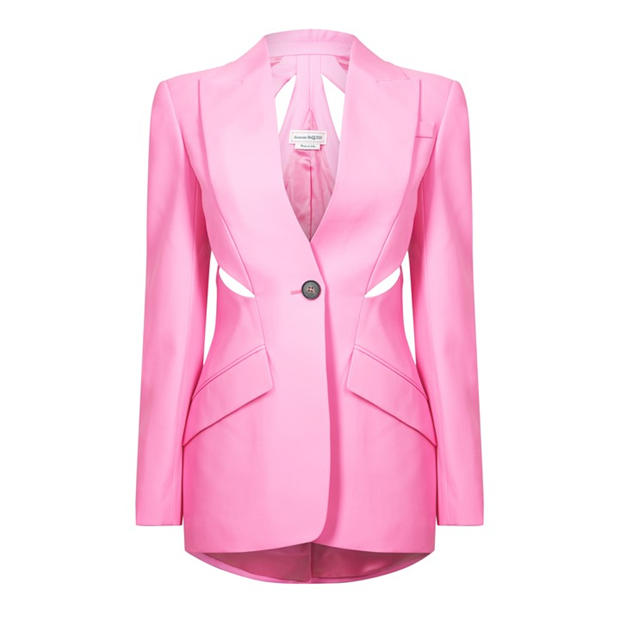 ALEXANDER MCQUEEN Slashed Single-Breasted Blazer,All Products : American Fashion Style Bags On Sale