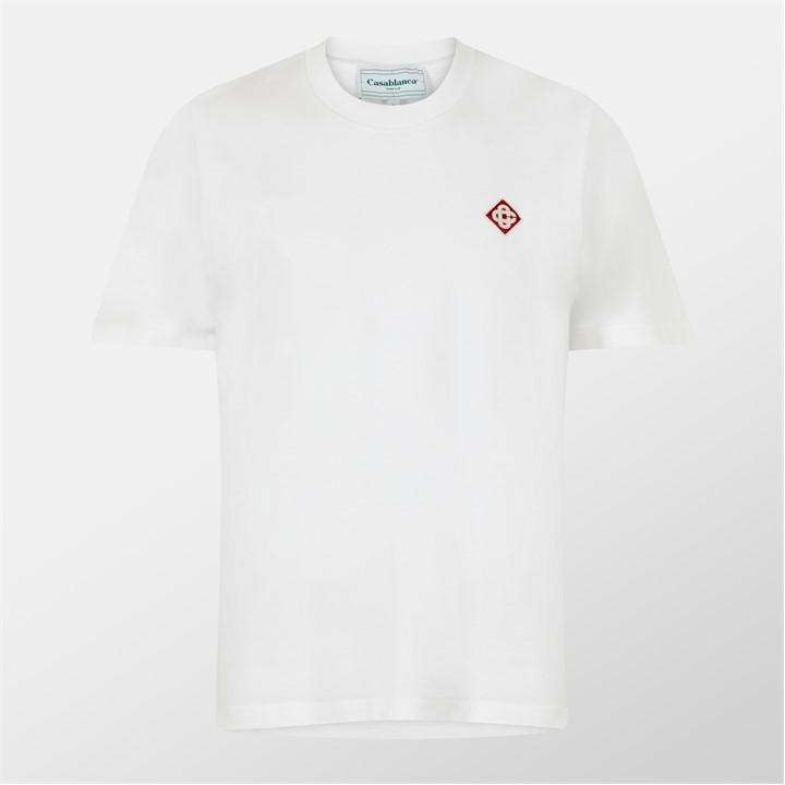 Casablanca Men's White Classic Logo T-Shirt Extra Small