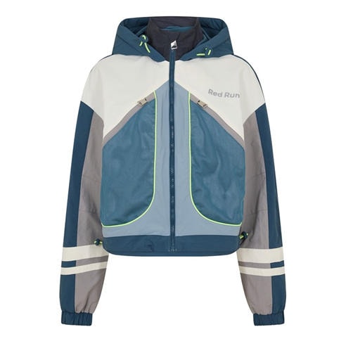 RED RUN - Womens Hooded Nylon Track Jacket