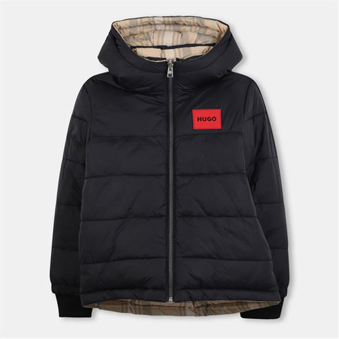 HUGO - Kids' Reverse Short Puffer Jacket