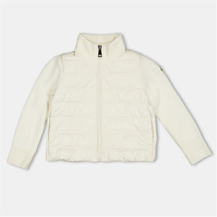 Moncler Girls Cream Hybrid Jkt Size 9
