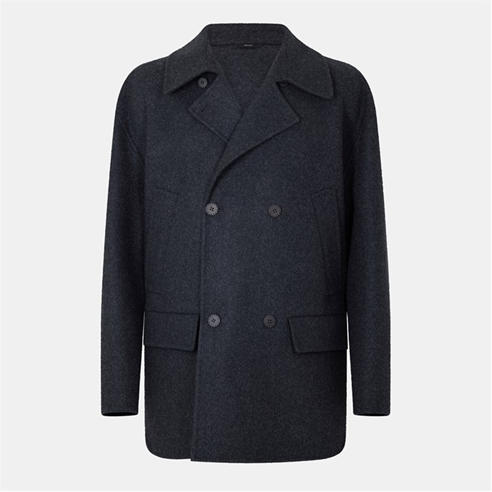 FENDI - Men's Double-Breasted Tailored Fit Pea Coat