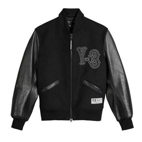 Y3 - Mens Leather Collegiate Jacket