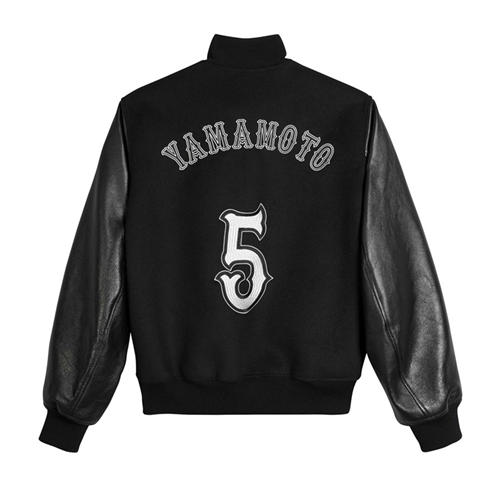 Y3 - Mens Leather Collegiate Jacket