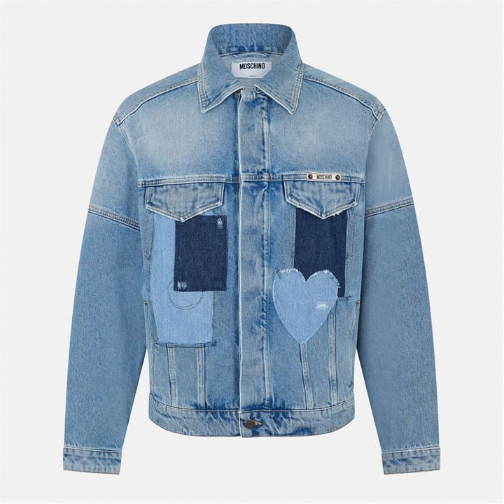 Moschino Men's Blue Denim Structured Fit Jacket - L