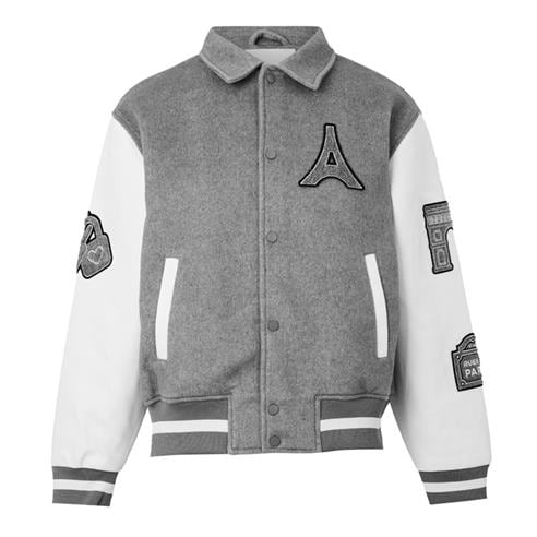 MANIERE DE VOIR - Mens Mona Lisa Wool Blend Varsity Jacket