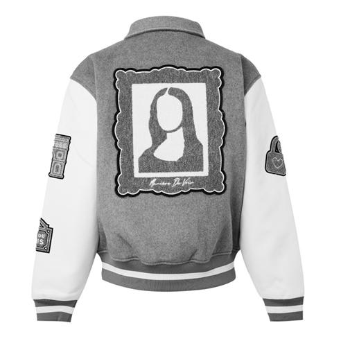 MANIERE DE VOIR - Mens Mona Lisa Wool Blend Varsity Jacket