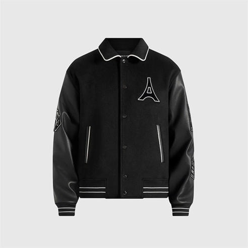 MANIERE DE VOIR - Mens Mona Lisa Wool Blend Varsity Jacket