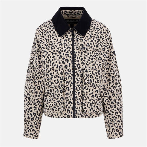 Barbour International - Women's Warlock Heavy Cotton Faux-Velvet Collar Boxy Coach Jacket
