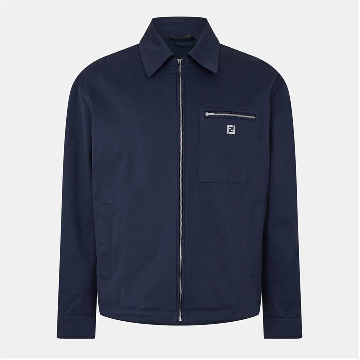 Fendi Men's Blue Ff Blouson Medium