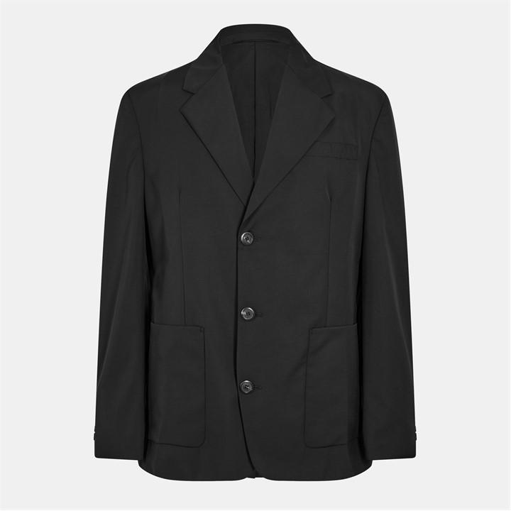 Prada Men's Black Travel Crease-Resistant Blazer