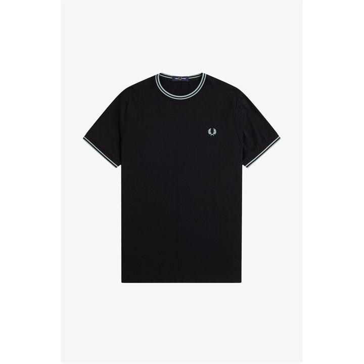 Fred Perry Men's Black Twin Tipped T-Shirt 2XL