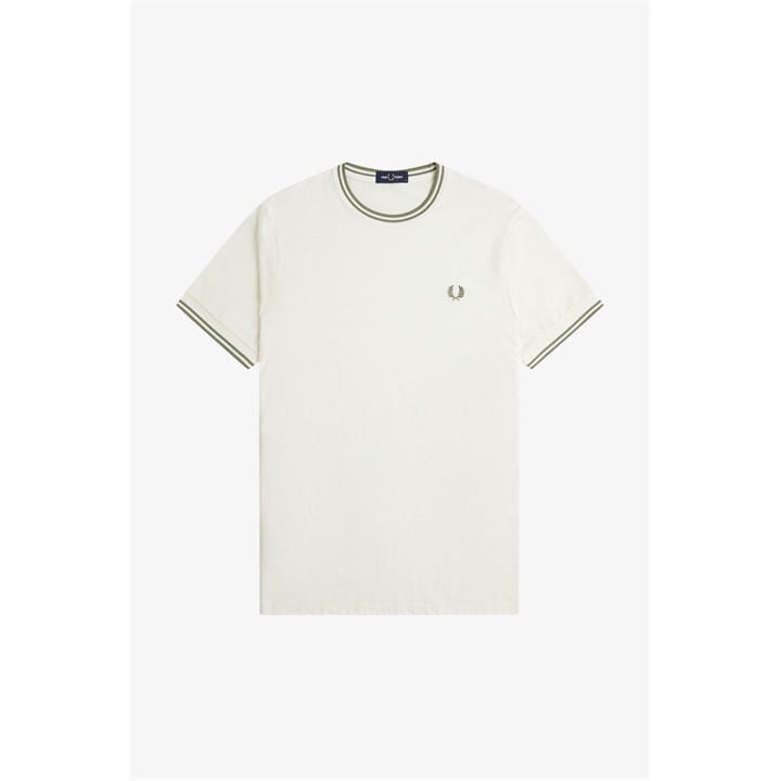 Fred Perry Men's Beige Twin Tipped T-Shirt 2XL