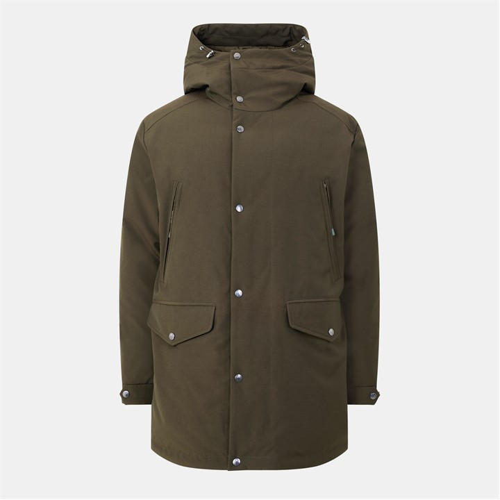 Moncler Men's Green Long Parka Sn54 Large