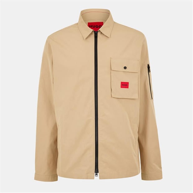 Black 001 - Hugo - Men's Zip-Through Overshirt
