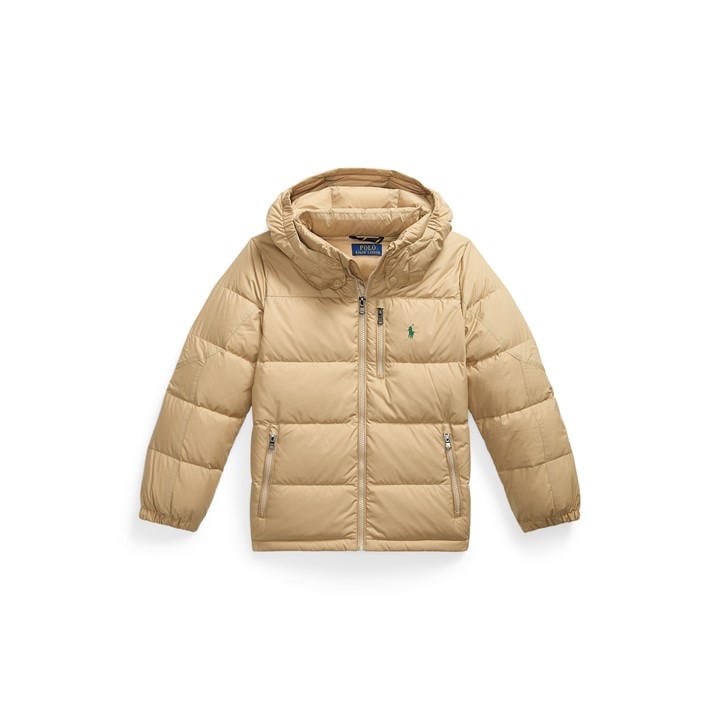 Polo Ralph Lauren Boys Beige Kids' Classic Bomber Profile Ribbed Trims Bomber Jacket