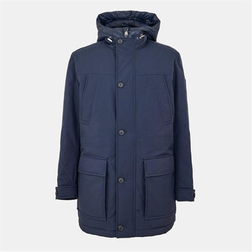 Boss - Men's H-Detoni Hooded Long Sleeve Button Parka