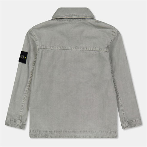 STONE ISLAND - Kids'  Brushed Cotton Long Sleeve Overshirt
