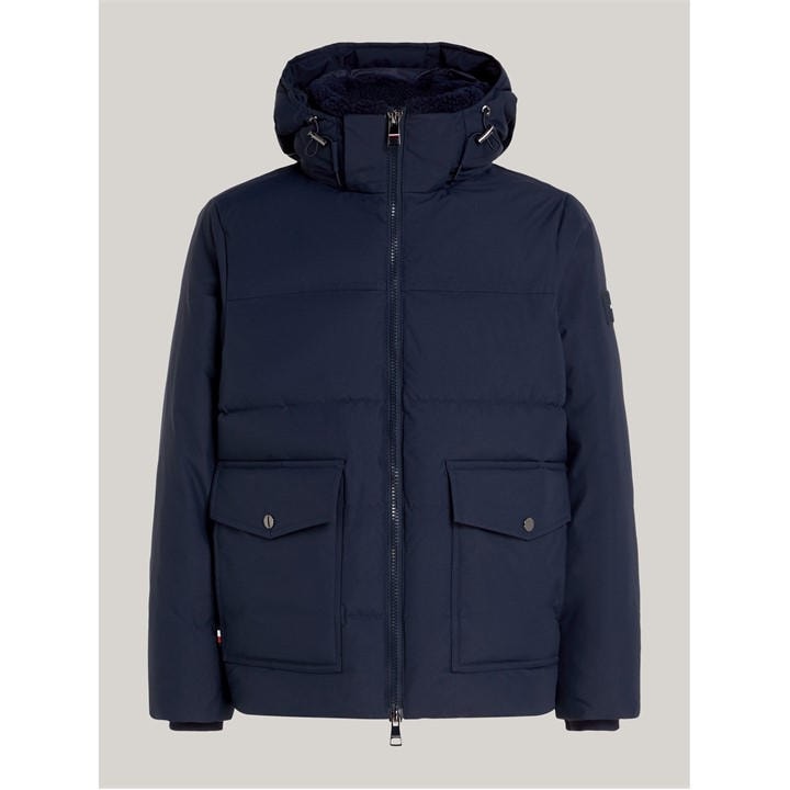 Tommy Hilfiger Men's Blue Rockie Utility Medium Puffer Jacket
