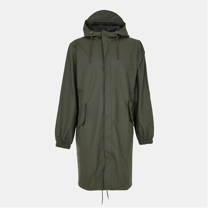 Rains Men's Green Fishtail Parka Small