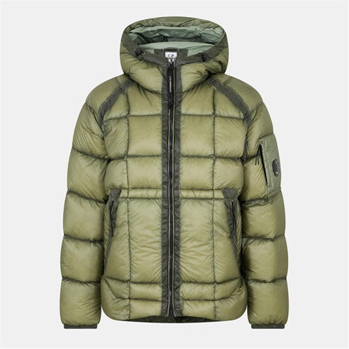 CP COMPANY - Men's DD Shell Medium Down Hip Length Hooded Medium Puffer Jacket