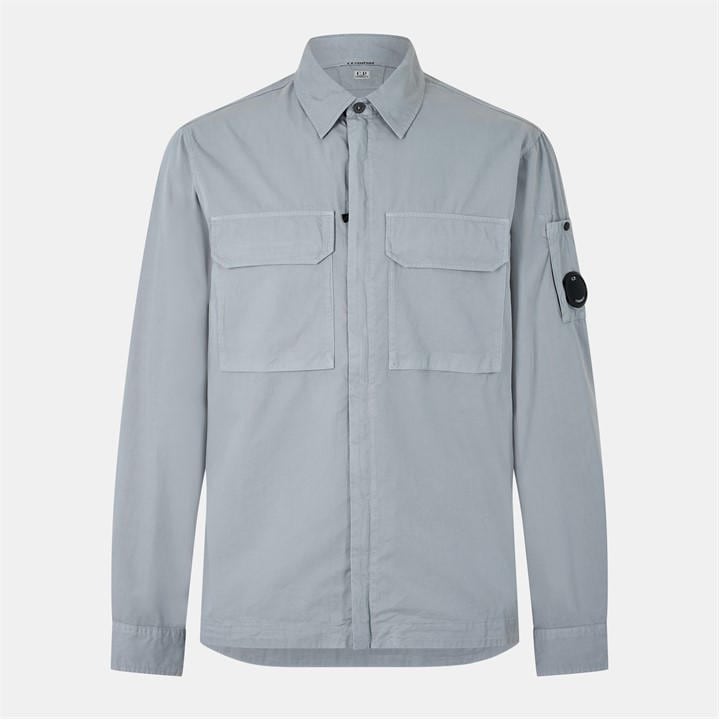 Cp Company Men's Grey Cp Gabard Overshirt Sn54 Large
