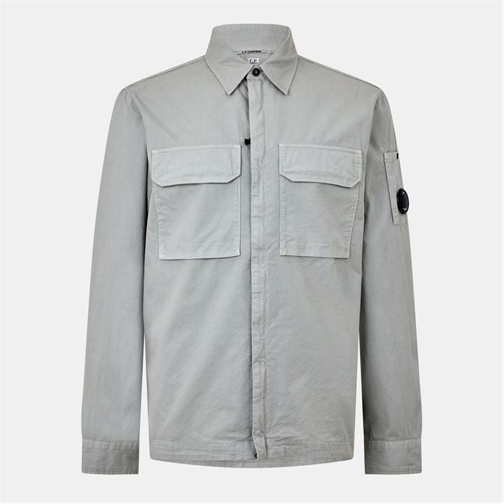 Cp Company Men's Green Cp Gabard Overshirt Sn54 Large