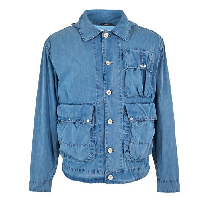 Cp Company Men's Blue Bomber Jacket