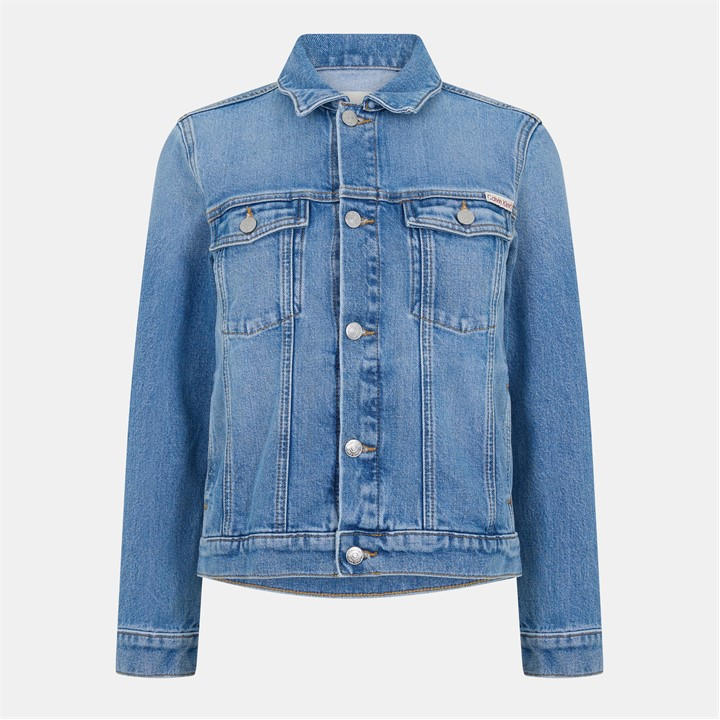 Calvin Klein Jeans Boys Blue Ckj Trucker Jacket Jn61
