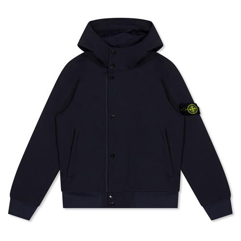 STONE ISLAND - Kids' Hooded Softshell Jacket