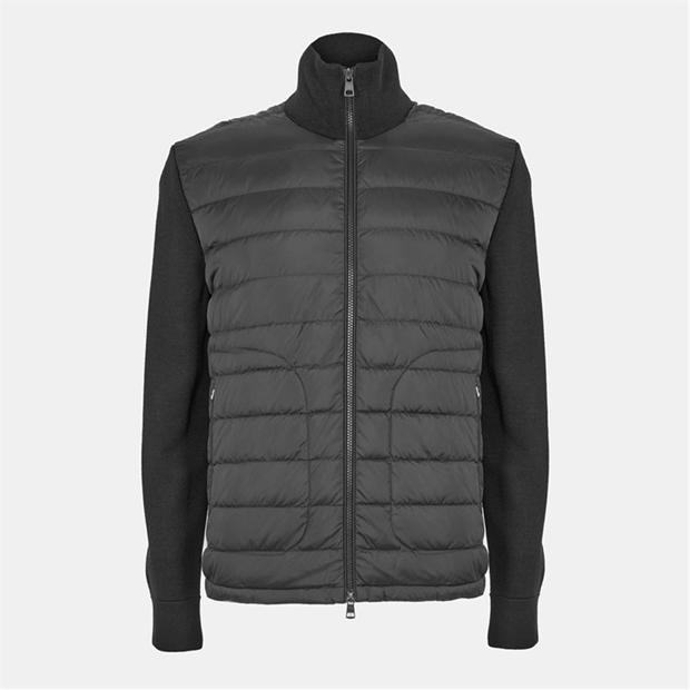 Navy 777 - MONCLER - Men's  Wool Long Sleeve Full Zip Hybrid Jacket