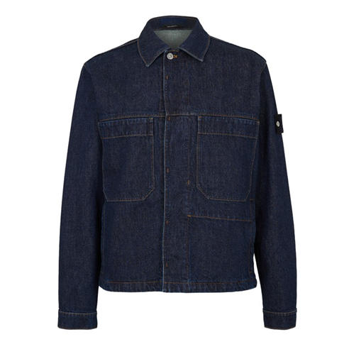 STONE ISLAND - Mens Denim Research Biker Jacket