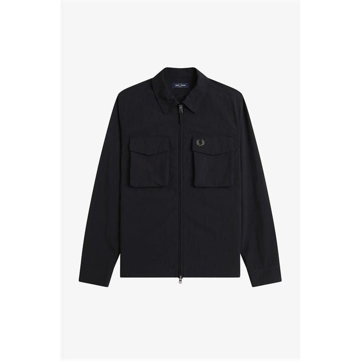 Fred Perry Men's Black Fred Rpstpzip Ovrsht Sn62
