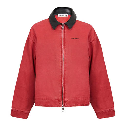 COLE BUXTON - Mens Leather Collar Overshirt