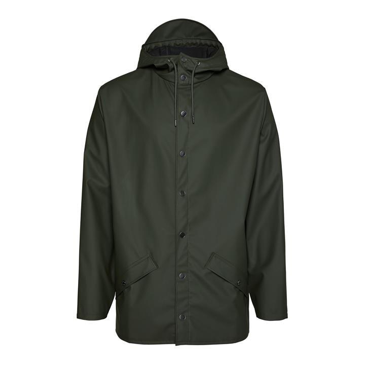 Rains Unisex Green Short Jacket Extra Large