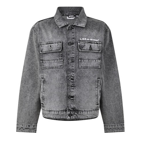 L AB Off White - Men's Diag Denim Jacket