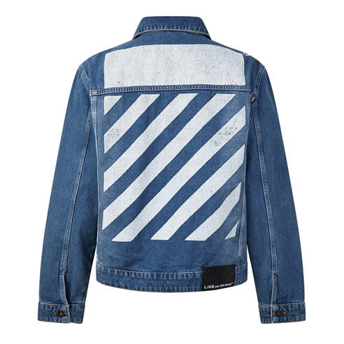 L AB Off White - Men's Diag Denim Jacket