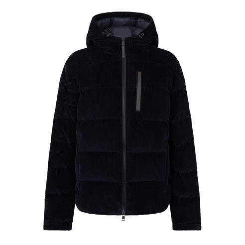 MONCLER - Men's Vederna Corduroy Hooded Down Short Puffer Jacket