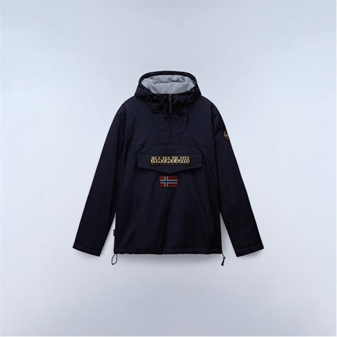 Napapijri - Mens Rainforest Water Resistant Hooded Long Sleeve Rain Anorak