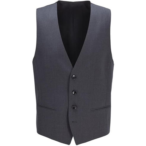 Boss - Men's Herringbone Twill Slim Fit Italian Wool Waistcoat